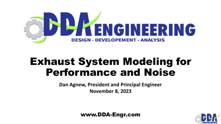 GT-Suite 1D modeling of exhaust system, performance, noise